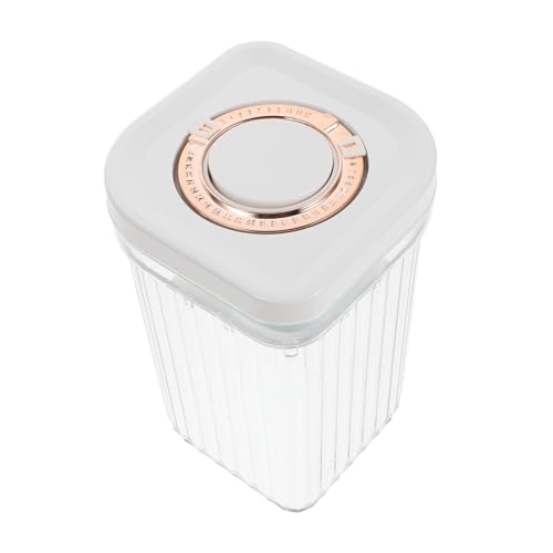HEMOTON Caja De Leche En Polvo Contenedores De Granos De Café Contenedor De Arroz Contenedor De Viaje De Proteína En Polvo Cuchara Para Sellar Bocadillos Silicona Transparent