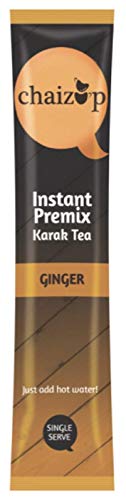 Image of Instant Cardamom, Ginger, Saffron and Masala Premix Tea - Karak Ready to Drink Chai with, Aromatic and Flavored Tea, Masala Tea Powder, Pack of 4 X 10 Sachets