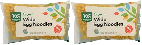 365 by Whole Foods Market, Organic Wide Egg Noodles, 16 Ounce (Pack of 2)