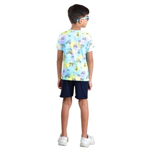 Image of Clothe Funn Boys Printed Cotton Half Sleeves T-Shirt & Shorts Set