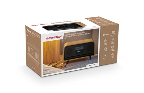 Radio réveil Bluetooth THOMSON Vintage Cosy Radio FM Double alarme Écran LCD Chargeur USB C Alim. - vue 7