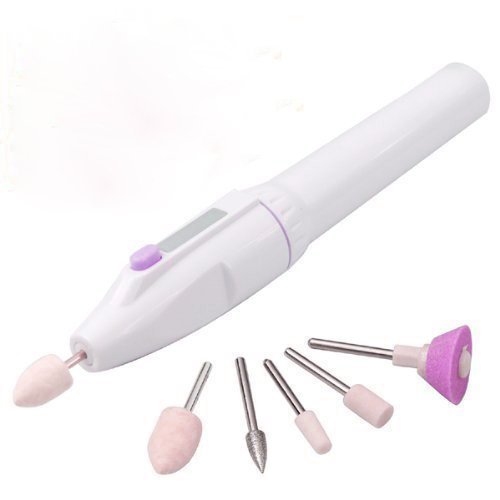 Ligege 5-in-1 Electric Manicure Set, Manicure Nail Drill File Grinder Grooming Kit Callus Remover Set, Nail Buffer & Polisher, Personal Manicure and Pedicure Kit