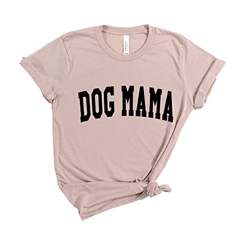 Dog Mom Shirts For Women Funny Dog Paw Print Graphic T Shirt Casual Letter Short Sleeve Mama Tee Tops #TOP6