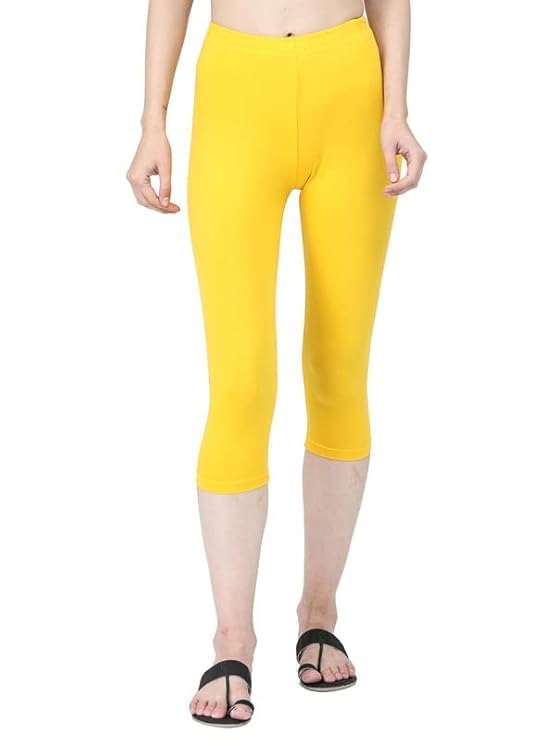 Premium Stretchable Cotton Capri Legging for Women | Suitable for Formal wear & Casual wear | High-End Elastic Makes. The Leggings Squat Proof .(Size Fit-Small to Large)-picture-24