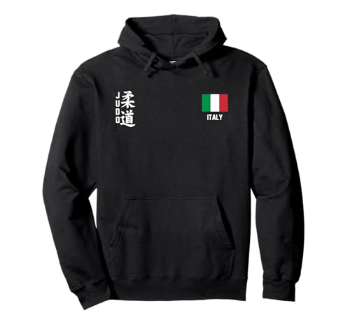 Judo Italian flag Judoka Dojo Martial art Italy kanji Sudadera con Capucha