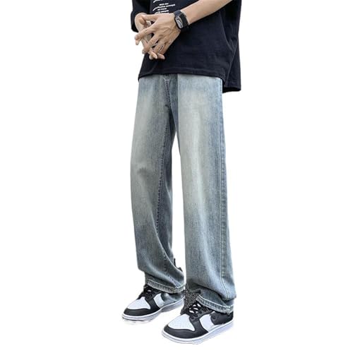 Men's Jeans Lightweight ice Silk Summer Casual Straight Leg Denim Pants