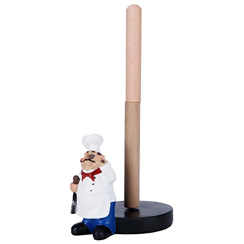 Paper Towel Holder Stand, Fat Chef Paper Towel Dispenser for Home Kitchen Countertop Decoration, 30.5cm