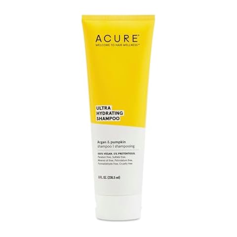 Acure Shampoo 100% Vegan, Ultra Hydrating Moisture & Omega Fatty Acids, , Yellow Argan Oil & Pumpkin, 8 Fl Oz Cover