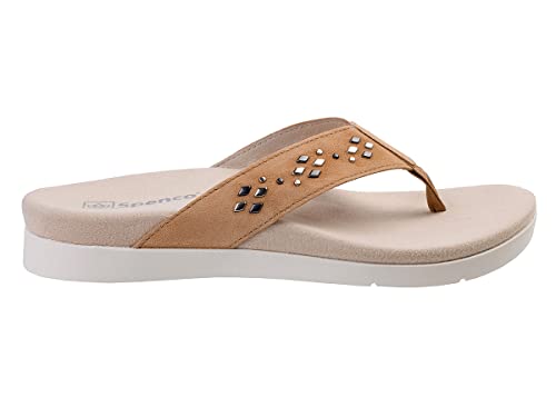 Sandale glissante pour le quotidien Spenco Laguna Stud en peau beige