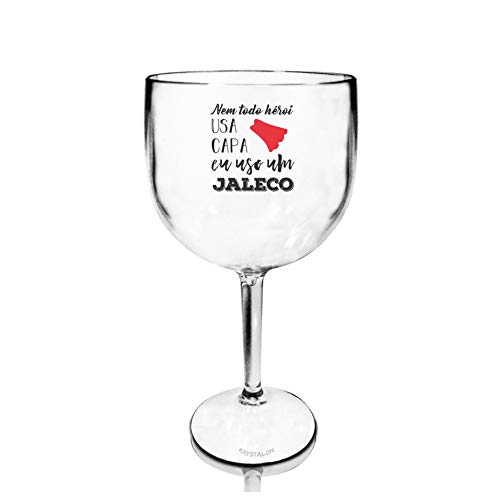 2 Ta&ccedil;as Gin Acr&iacute;lico Personalizada Transparente Salvar Vidas