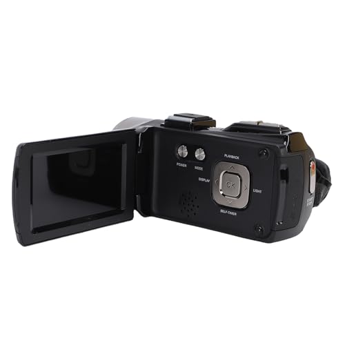 Caméscope 4K 48MP rotatif avec microphone externe et stockage inclus - 2