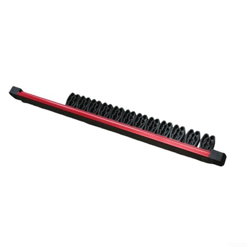 Soporte magnético de herramientas de 9 agujeros para destornilladores, alicates, llaves, organizador de riel de aluminio para montaje en pared con clips ajustables para Worksh
