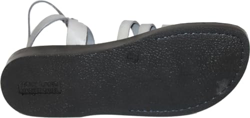 Holy Land Market Men/Women Biblical Jesus Leather Sandals/Slides From Jerusalem (Jeremiah Grey Style)4