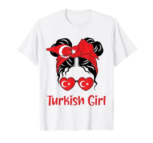 Turkiye, chica turca, bandera de Turquía, bandera turca Camiseta
