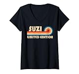 Photo Gallery donna suzi first name funny retro vintage birthday maglietta con collo a v Photo Gallery donna suzi first name funny retro vintage birthday maglietta con collo a v