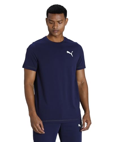 Image of Puma Cotton Blend Regular Fit Mens T-Shirt (S22-58672606BL-P)