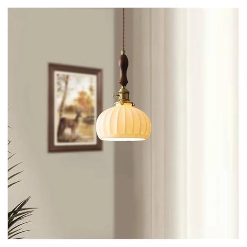 Luminaire décoratif d'intérieur en bois et céramique esprit zen japonais