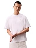 Calvin Klein Men's Relaxed Fit Monogram Logo Crewneck T-Shirt Brilliant White