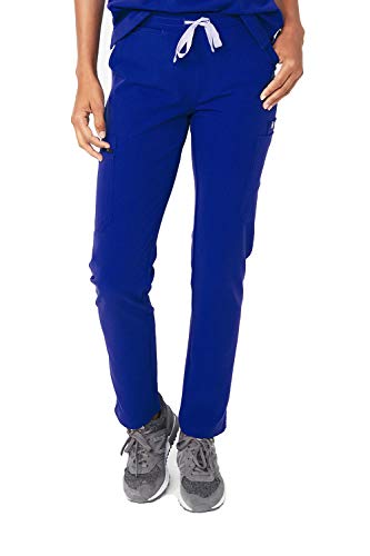 FIGS YOLA Skinny Scrub Pants for Women – Deep Royal Blue, XS