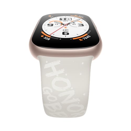 Image of HONOR Watch 4 Smart Watch, Bluetooth Call, 1.75 Inch AMOLED 60Hz Display, Silicone Band for Men, 97 Workout Modes, 5ATM Waterproof, Heart Rate and Sleep Monitor, 14 Days Battery Life, 1.75 inch, Modern