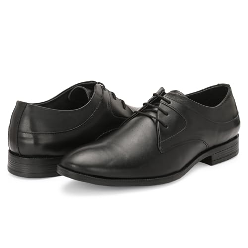 Image of Blue Leather by Centrino Lace-up Men's Formal Shoe | Stylish with Soft Cushioned Insole | Trendy Lace-Up Design | Durable Leather with Anti-Skid Sole | Perfect for Formal Wear (4035)
