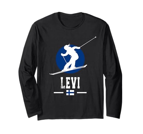 Levi Finland Ski Resort Finlandesa Laponia Esquí Souvenir Manga Larga