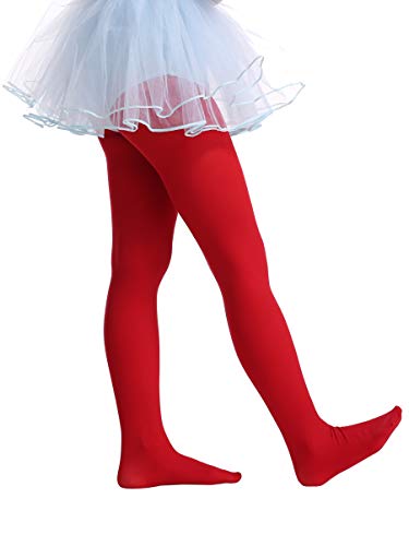 Image of EVERSWE Girls Semi Opaque Footed Tights, Microfiber Tights