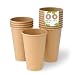 Produktbild BIOZOYG 50 Stück Kaffeebecher Pappbecher 400ml / 16 oz Ø 90 mm braun - Einwegbecher plastikfrei - Becher aus nachhaltiger Forstwirtschaft - Kaffeebecher Einweg