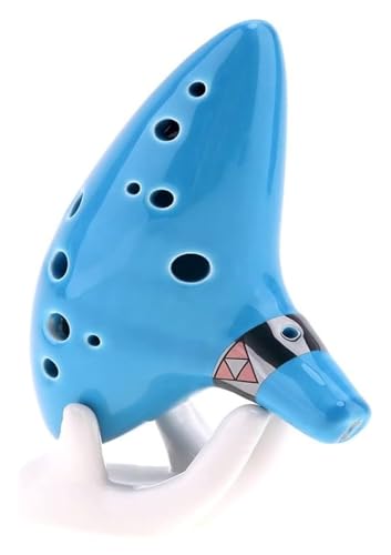 Ocarina bleu 12 trous en céramique pour s'exercer à la maison et se détendre