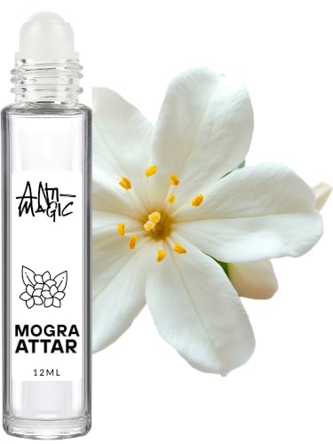 Image of Mogra Attar | Attar Perfume for Men & Attar Perfume for Woman | Long Lasting Floral Fragrance Oil | Alcohol Free Concentrated Perfume | Traditional Roll-On Attar for Daily Wear & Special Occasions