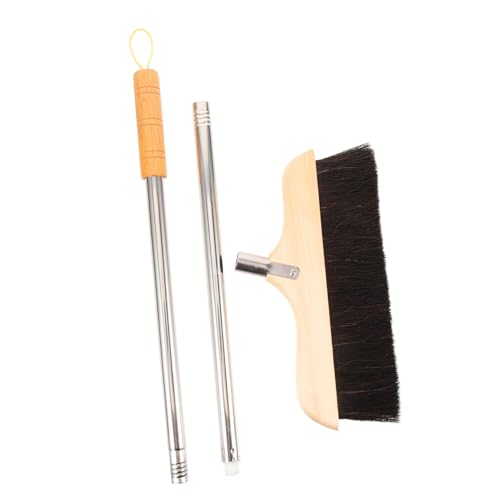 HOODANCOS Horse Hair Broom with Handle Soft Bristle Cleaning Tool for Efficient Dirt Removal Hardwood Floors and Carpets Ergonomic Long Handle Design for Comfort