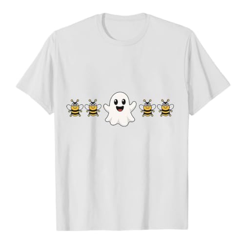 Halloween Shirts for Women Halloween Bee Shirt Boo Ghost Costume Shirts - image 5