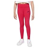 LEGGINGS ESS LOGO FLOREAL NIKE Leggings ESS Logo Floreal Polainas de Gasa, Girls, Rush Pink/Dark Sulfur Sangria, Extra-Small