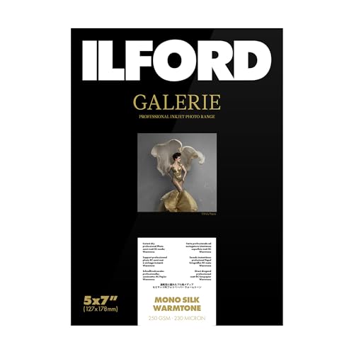 Papier mono silk warmtone Ilford Galerie pour impression photo noir et blanc en 13x18cm