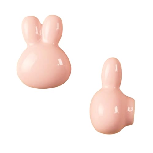 zcru004 Cerámica Maniglia per Porta Tiradores para Muebles Cabinet Maniglia Tiradores para Armario Pomos Perilla Picaportes 2 Piezas (Pink)