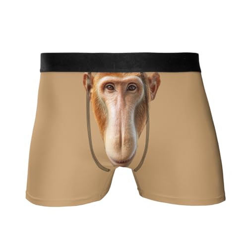 Trunk Animals Boxers for Men - Funny Mens Underwear Boxer Briefs Flyless Underwear for Men PA15