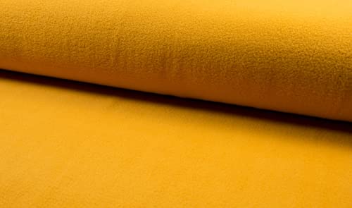 Tissu polaire ocre en rouleau de 10m pour couture de plaids confortables