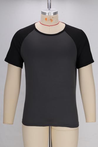 Men's Two Color Blocked Pullover Tee Shirts Casual Sports T-Shirt Tops Short Sleeve Round Neck Tshirts Cloth - Image 7