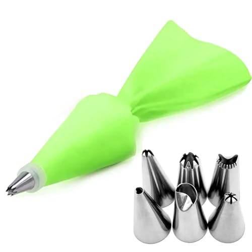 TVIVID 8/12/26 pz/set di sacchetti di pasticceria in silicone punte da cucina torta glassa tubazioni crema strumenti per decorare torte riutilizzabili sacchetti da pasticceria