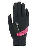Roeckl Waldau Damen Winter Fahrrad Handschuhe lang schwarz/Coral 2023: Größe: 7
