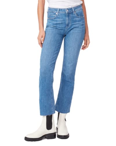 PAIGE Women's Colette Vintage High Rise Cropped Flare W/Raw Hem