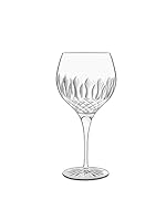 Luigi Bormioli Diamante Gin Glasses Set of 4 – 650 ml Ultra-Clear Son.hyx Lead-Free Crystal with Intricate Design and Titanium-Reinforced Stems, Durable and Dishwasher Safe