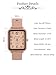 MANIFO Square Arabic Numerals Analog Quartz Watch Silicone Strap Wrist Watch for Men Women Naked Color