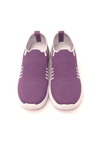 Image of Women's Slip-On Walking Shoes | Lightweight Mesh Casual Sneakers | Comfortable Cushioned Sole Travel Shoes