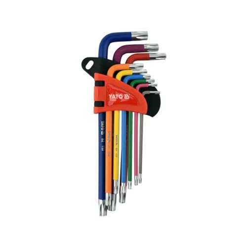 YATO Winkelschraubendrehersatz T10 T15 T20 T25 T27 T30 T40 T45 T50 Torx YT-05633