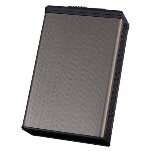 Hemobllo Caja de Cigarrillos Metálica Portátil para Unidades Estuche Resistente y Sellado con Tapa Deslizante Antihumedad para Hombre Organizador Compacto para Almacenamiento Seguro