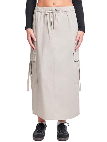 YMI Jeans Women’s Poplin Maxi Drawcord Cargo Skirt