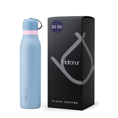 Catálogo de Termo azul los mejores 10. 49 Hidranur Termo Botella de Agua, Termo de Acero Inoxidable sin BPA, Termo Para Cafe, 24 Horas de Agua Caliente y Fria, Tapa Hermética, Ideal para Viaje (Azul)