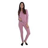 GAON. Conjunto de Pijama de Mujer Termica para Frio e Invierno - Ropa Termica para Dama Playera y Pantalon Color (Lila, L)
