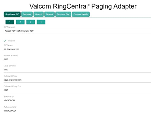 Valcom VRCPA RingCentral Paging Adapter | Seamlessly Connects RingCentral Users to Their New or existing Public Address Systems